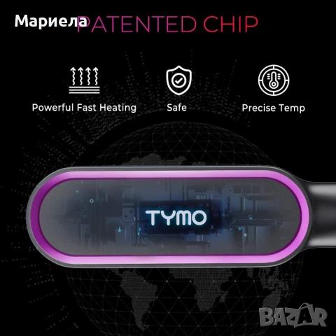 Четка за изправяне на коса Tymo / 5 температурни настройки