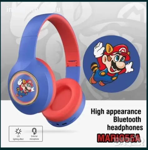 Ново ! Детски безжични слушалки Супер Марио и др., снимка 5 - Слушалки и портативни колонки - 49637193
