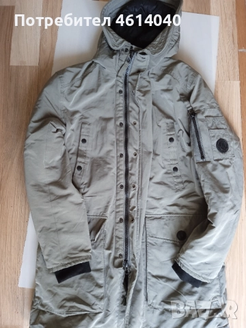 Яке дълго зимно мъжко REPLAY размер L / XL, снимка 2 - Якета - 52821859