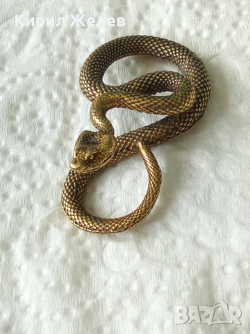Бронзова фигурка на змия 🐍 змия 52874