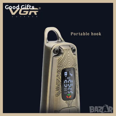 VGR V-901 Професионален тример за коса и брада с LED дисплей и USB зареждане, снимка 5 - Машинки за подстригване - 50392067