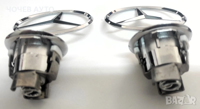 Емблеми за преден капак на Мерцедес-тип "тапа" 57 мм. и тип "мерник", снимка 5 - Аксесоари и консумативи - 53043089