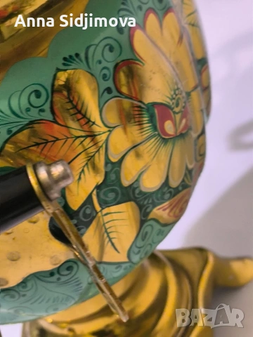 Руски самовар рисуван , снимка 4 - Антикварни и старинни предмети - 53685503