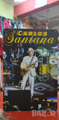 Carlos Santana-метална табела (плакет), снимка 2 - Китари - 45687120