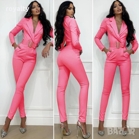 Елегантен розов гащеризон с коланче