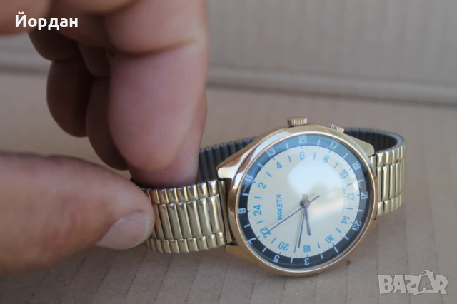 СССР мъжки часовник ''Ракета 24 часа'', снимка 8 - Мъжки - 50798834