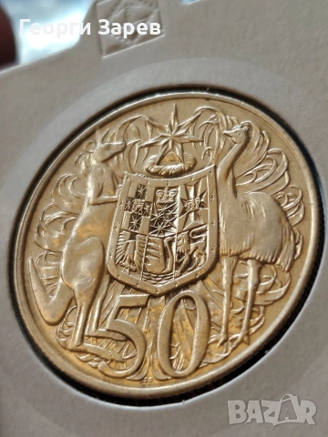 Австралия,кралица Елизабет II 50 цента 1966 год, сребро, тегло 13.28 гр, проба 800/1000 , снимка 6 - Нумизматика и бонистика - 53479466