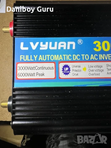 Yinleader качествен инвертор 3000W / 6000W DC 12V към AC 230V 240V плавен старт с LED дисплей USB , снимка 9 - Друга електроника - 51205426
