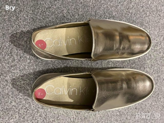 Обувки gold Calvin Klein № 38, снимка 4 - Дамски ежедневни обувки - 46445730