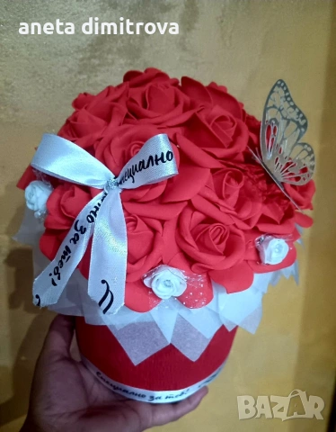 Ръчно изработени букети , снимка 14 - Изкуствени цветя - 53144666