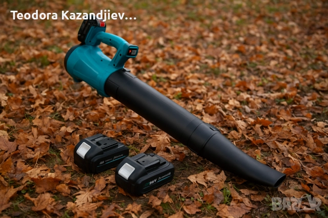 Акумулаторна духалка за листа с 6 степенна регулация – Въздуходувка 36V 8Ah KraftRoyal