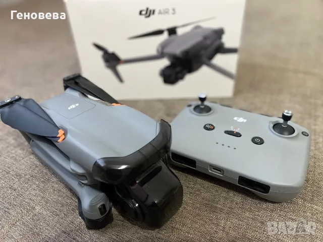 Дрон DJI Air 3 + RC-N2 като нов, снимка 1