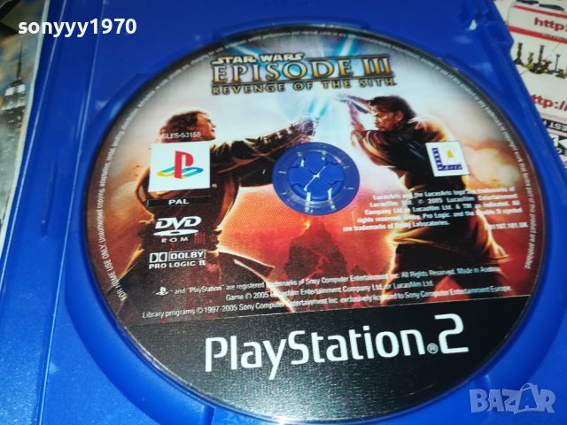 STAR WARS EPISODE III PS2 GAME 2607241130, снимка 3 - Игри за PlayStation - 46702223