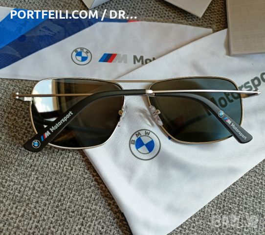 НОВИ мъжки слънчеви очила BMW Motorsport, сребриста рамка, авиатор, поляризация ОРИГИНАЛЕН ПРОДУКТ, снимка 5 - Слънчеви и диоптрични очила - 45463820