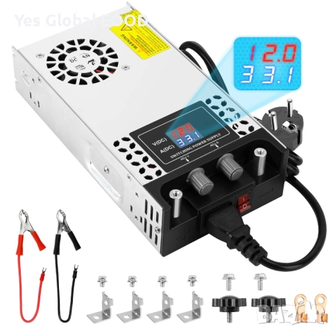 Регулируем захранващ блок DC 0-12V 600W с LED дисплей, снимка 1