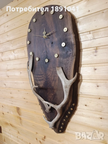 Подарък за ловец. Часовник от дърво. Ловен часовник , снимка 3 - Стенни часовници - 53612030