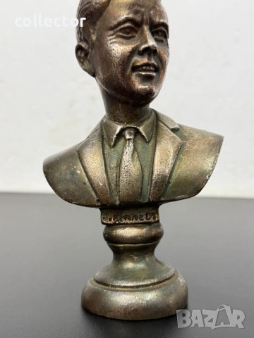 Метален бюст / статуетка на Джон Кенеди. №7964, снимка 2 - Колекции - 53857133