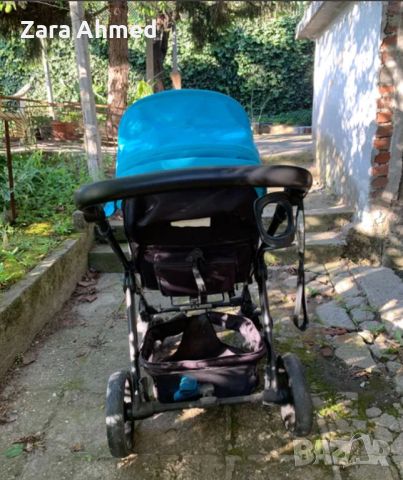 Синя бебешка количка + чанта и покривало, снимка 4 - Детски колички - 45761651