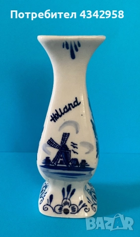 Delft.Vintage. Holland.Ваза., снимка 2 - Антикварни и старинни предмети - 52534575
