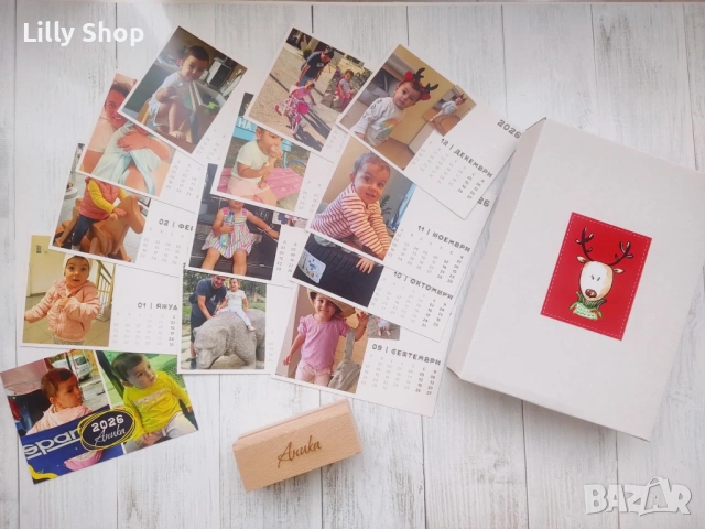 Персонализиран настолен календар с дървена стойка , снимка 2 - Декорация за дома - 53146744