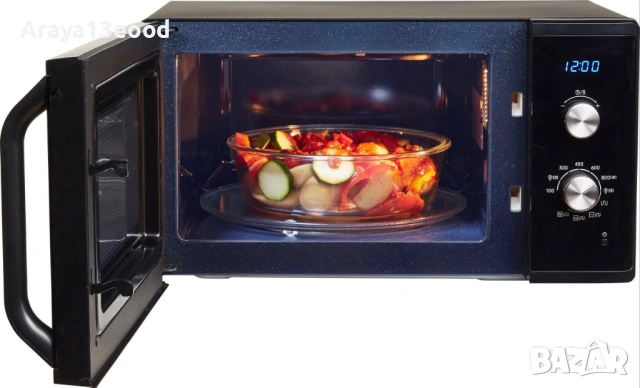 Микровълнова фурна с грил Samsung MG23K3614AK/EG, 23л, керамично покритие, LED дисплей, снимка 6 - Микровълнови - 53898650