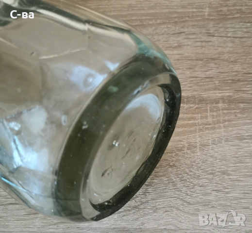 Стъклено лабораторно шише с шлифована тапа , снимка 6 - Антикварни и старинни предмети - 54188549