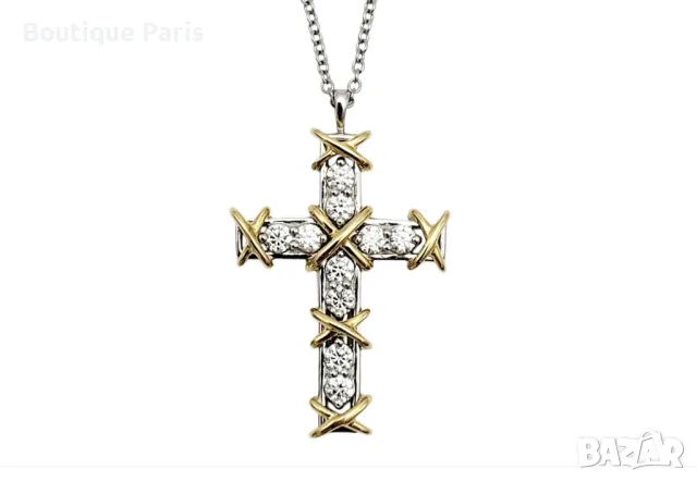 Tiffany & Co Schlumberger оригинално колие кръст, снимка 2 - Колиета, медальони, синджири - 50061613