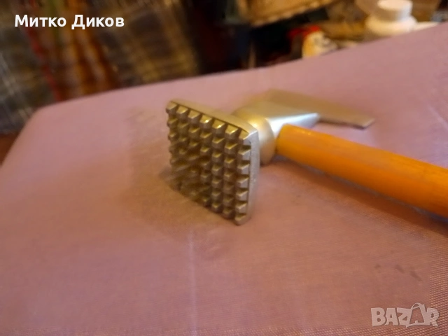 Сатър чук брадвичка за месо нов от соца СССР 30х11см и 5х5 см чук и 7 см острие, снимка 5 - Прибори за хранене, готвене и сервиране - 53513624