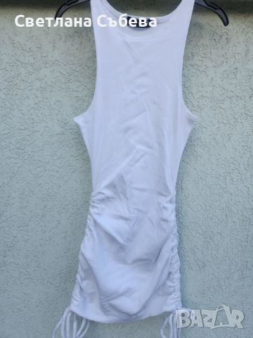 Бяла спортна рокля , снимка 1 - Рокли - 45927430