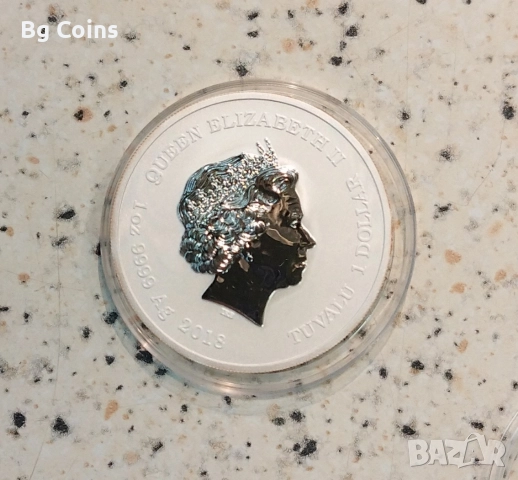 Сребро 1 OZ 2018 Черната пантера , снимка 2 - Нумизматика и бонистика - 52893383