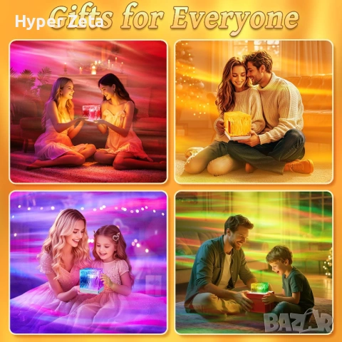 Проектор северно сияние 18 цвята LED нощна лампа с дистанционно, снимка 5 - Лед осветление - 53956442