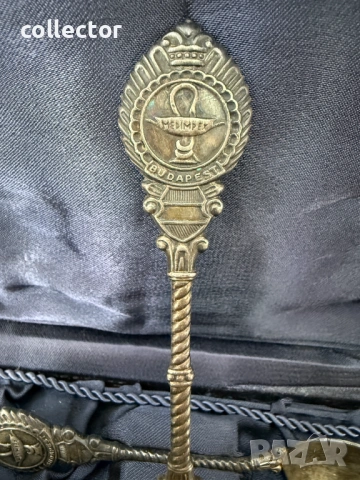 Комплект посребрени лъжички - Будашеща. №7951, снимка 2 - Колекции - 53825260