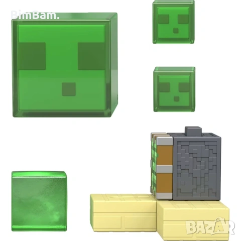 Комплект Minecraft Redstone Charged лепкав капан с бутало  с аксесоари и движещ се механизъм, снимка 4 - Фигурки - 53574940