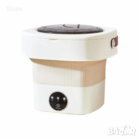 Мини сгъваема пералня с центрофуга – Компактна, мощна и идеална за всеки дом или пътуване - 12 литра, снимка 12 - Перални - 54140196