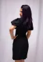 Стилна дамска черна рокля , снимка 6