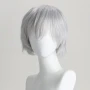 Сребристо бяла къса аниме перука, снимка 1