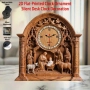 2D Плосък Европейски Стил Дървен Часовник,Тих,Работи на Батерии, снимка 1