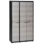 vidaXL Градински шкаф за съхранение с 4 рафта, черно и сиво(SKU:43701, снимка 1 - Други - 45114504