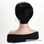 Къса черна синтетична перука, снимка 6