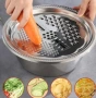 Многофункционално ренде 3в1 с купа за салата и съд за отцеждане, снимка 2