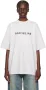 BALENCIAGA Ecru Destroyed Reversed Mirror Logo Print Oversized Мъжка / Дамска Тениска size S (M), снимка 1