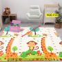 Сгъваемо детско килимче за игра, топлоизолиращо 180x150x1cm - Жираф и Цифри - КОД 4143, снимка 3