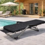 Сгъваем градински шезлонг с ватирана възглавница, регулируема облегалка , 178 см, снимка 8