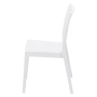 Градински стол от полипропилен с плетен дизайн - Бял, снимка 3
