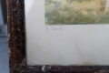 Стара картина акварел Петров, снимка 5