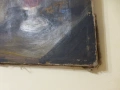 Стара картина Натюрморт масло платно Стоян Стоянов 1950 г, снимка 8
