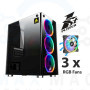 1stPlayer компютърна кутия Gaming Case mATX 3 RGB Fans incl. (X2-3R1), снимка 1 - Други - 45012021