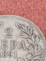 Сребърна монета 2 лева 1891г. Княжество България Княз Фердинанд първи 51064, снимка 2