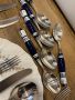 Прекрасни Прибори за хранене Rosenthal Siena Blue с порцеланови дръжки, снимка 6