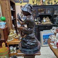Чудесна антикварна колекционерска френска бронзова фигура статуетка , снимка 4 - Антикварни и старинни предмети - 45341283